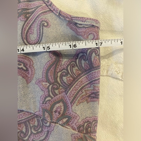 Jones New York Lilac Paisley Dress Size Large - Picture 6 of 6